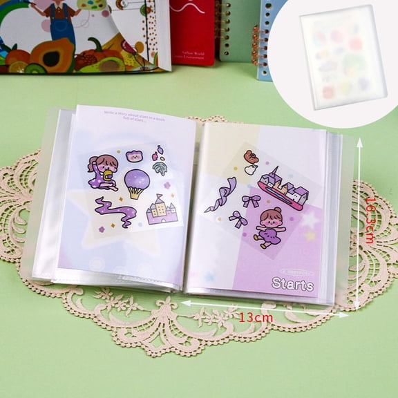 Clearance Office&Craft&Stationery under $5,20/40 Slots Sticker Storage Book Decals Organizer Display Showing Book Collecting Album Nail Stickers Holder DIY Design Tools