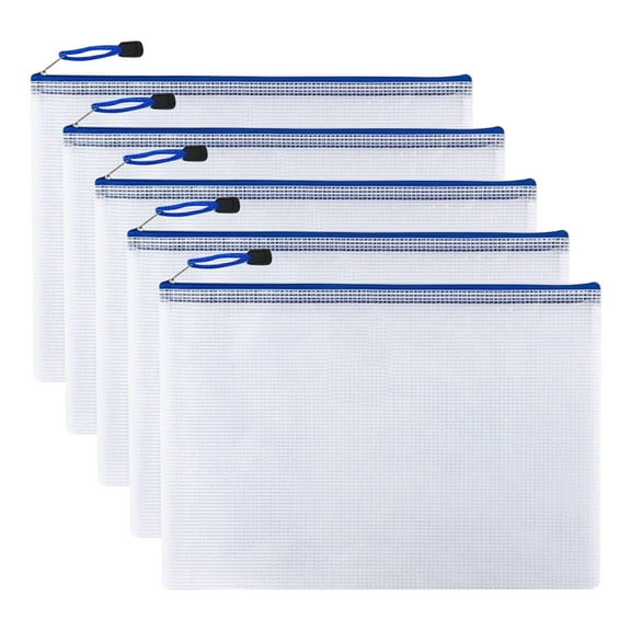 Clearance Office&Craft&Stationery under $5 5 Pack Zipper Mesh Document Pouch A4 A5 Letter Size Mesh Bags For Board Games & Puzzles Document Zipper Pouches For School Supplies Cosmetics Travel Storage