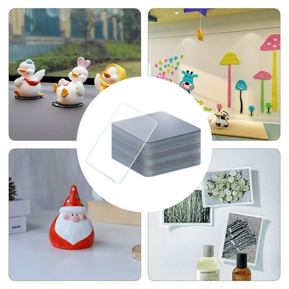 Office cabinet under $5,50PC Heavy Duty Two Tape Clear Reusable Tape Picture Hanging Adhesive Tape Removable Wall Tape Adhesive Poster Tape (50 Square 2.4inch*2.4inch) 1PC