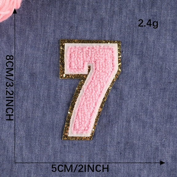 Clearance Office&Craft&Stationery under $5,Computer Embroidery Towel Embroidery Pink 0-9 Number Embroidery Stickers Clothing Accessories Clothing And Hat Accessories Patch Cloth Stickers