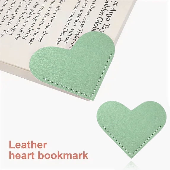 Clearance Office&Craft&Stationery under $5 Leather Heart Bookmarks Winjeto Cute Corner Page Book Marks For Teachers Students Book Reading Lovers For School Home