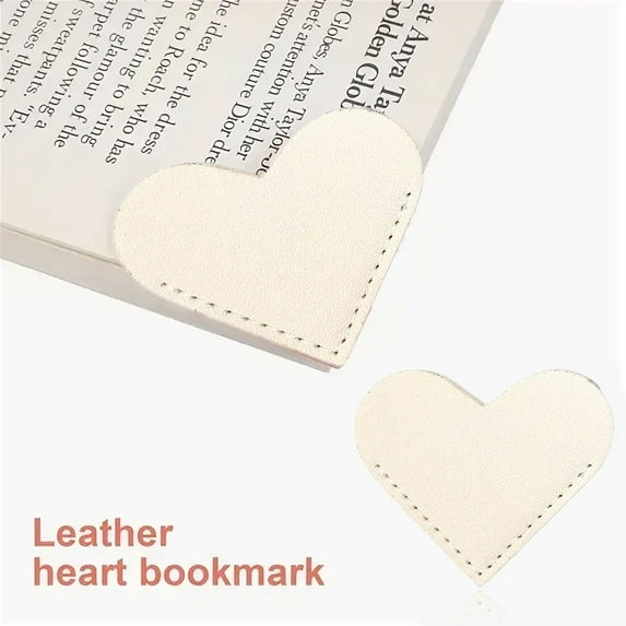 Clearance Office&Craft&Stationery under $5 Leather Heart Bookmarks Winjeto Cute Corner Page Book Marks For Teachers Students Book Reading Lovers For School Home