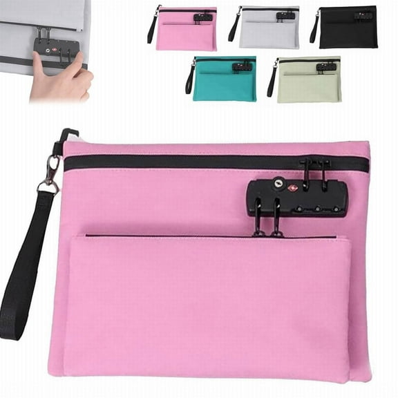 Clearance Office&Craft&Stationery under $5,Travel Lock Bag Bag With Lock And Zipper Double Layer Anti Handbag With Combination Men & Women's Locking Accessories For Id Valuable Storage