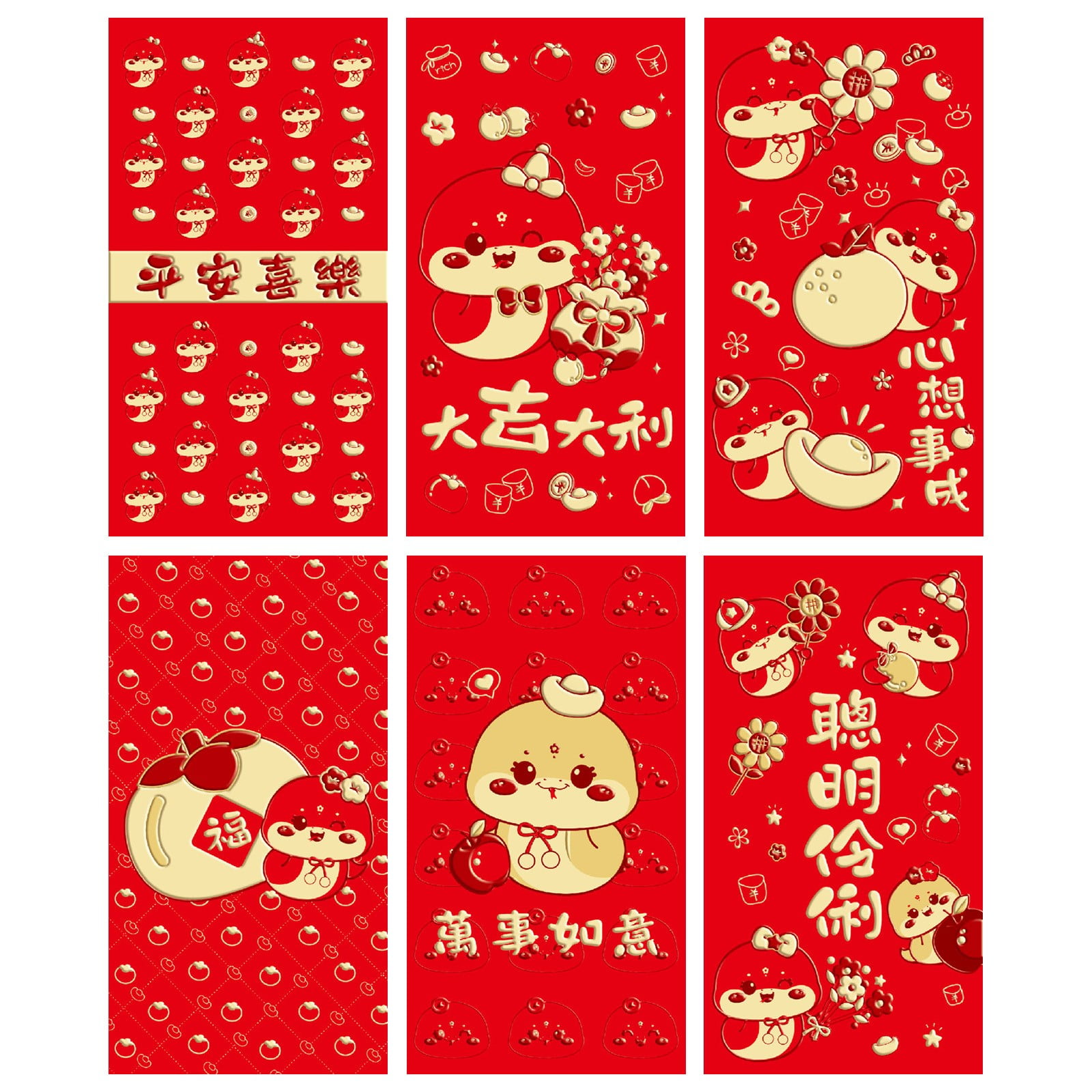 Clearance! Office&Craft&Stationery,6pcs Red Envelopes Chinese New Year Envelopes for 2025 New