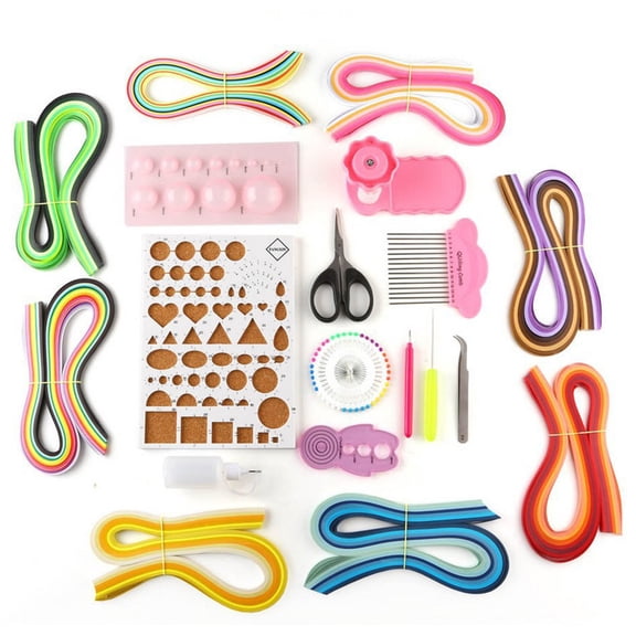 Clearance Office&Craft&Stationery under $10,Quilling Kit Tool 3mm Paper Accessories Set W/ Quilling Strips DIY Design Tool