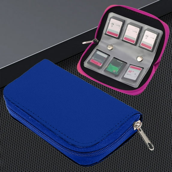 Clearance Office&Craft&Stationery under $5 22 Slots SD Memory Card Storage Zipper Case Protector Holder Wallet