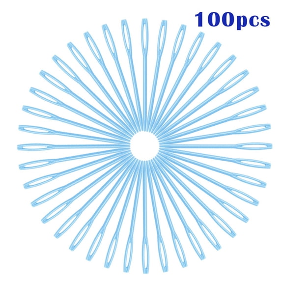 Clearance Office&Craft&Stationery under $5 7cm Colored Plastic Needle Sweater Sewing Needle Sewing Needle Wool Yarn Needle 100/pack