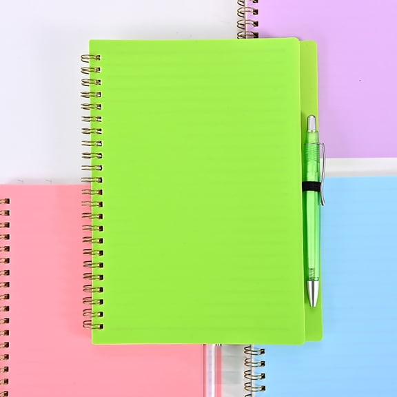 Clearance Office&Craft&Stationery under $5 A5 Student Notebook With Pen PP Loose Business Notebook For Homework And Pen20ml