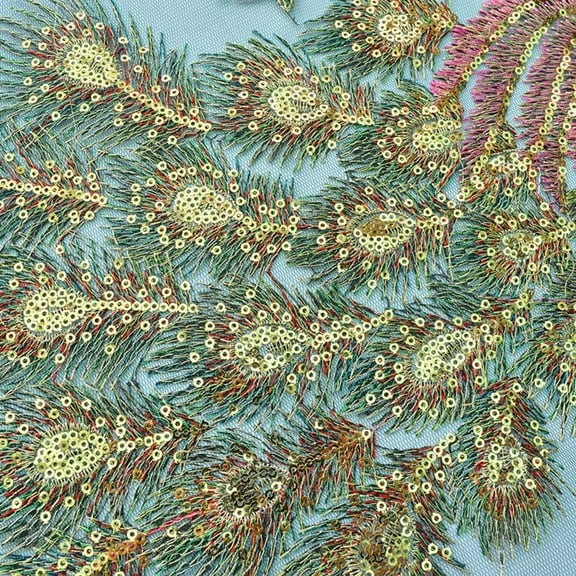 Clearance Office&Craft&Stationery under $5 Blossom Peacock Applique Clothing Embroidery Patch Sticker Iron Sew Cloth DIY BK