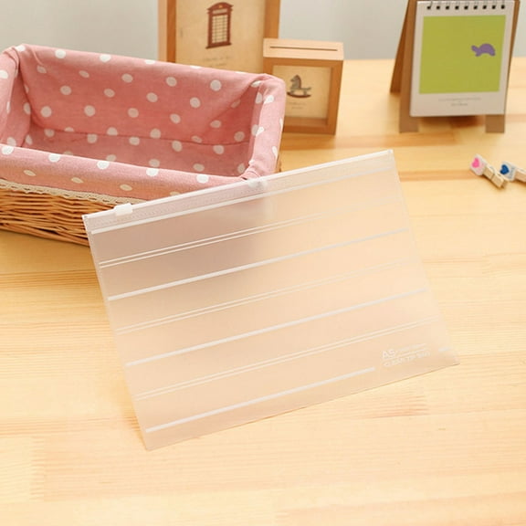 Clearance Office&Craft&Stationery under $5,Clear Transparent Pencil Stationery Case Makeup case Zipped Bag Plastic Pouch
