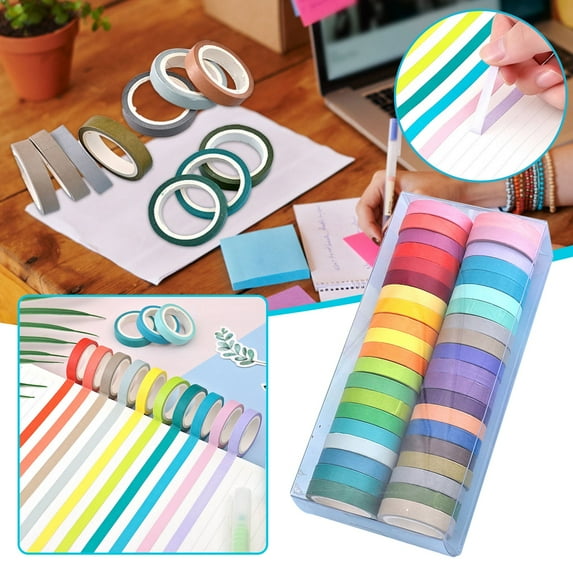 Clearance Office&Craft&Stationery under $5 Color Tape Adhesive Of Multi-color Various Suitable Colors Craft For Children's Office & Stationery