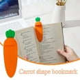 thumbnail image 1 of Clearance Office&Craft&Stationery under $5,Creative 3D Stereo Carrot Shape Bookmark Fun Reading Book Folder Pager, 1 of 8