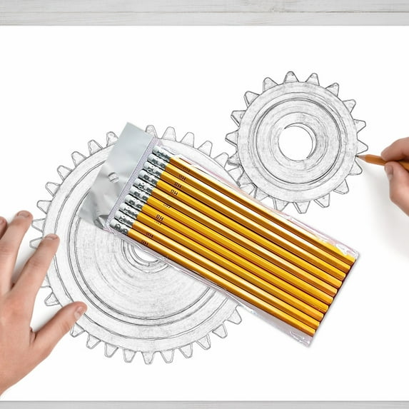 Clearance Office&Craft&Stationery under $5,Office Writing With Erasers Pencil Write Continuously 10 Hb Pencils With Yellow Hex Bar