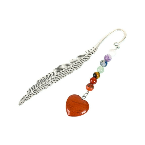 Clearance Office&Craft&Stationery under $5,Rainbow Heart Pendant Bookmark Feather Charm For Women Girls (7 Colors)