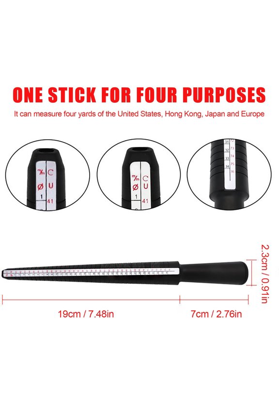 Clearance Office&Craft&Stationery under $5,Ring Port Ring Standard Finger Ring Four-Purpose Stick Ring Measuring Size Tool ArtsCrafts & Sewing