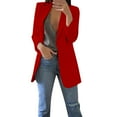 thumbnail image 1 of Office Work Blazer Jacket Women's Casual Button Blazer Long Sleeve Solid Color with Pockets Outwear Lightweight Work Jacket Summer, 1 of 6