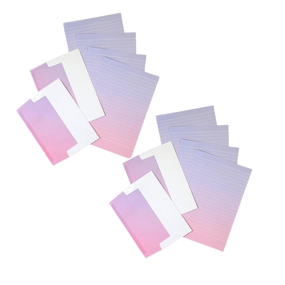 Clearance Office cabinet under $5,6 Packs Stationery Paper Set (4 Double Stationery Writing Papers 2 Matching Envelopes) Four Gradients 4 Design (Morandi Color) 2PC