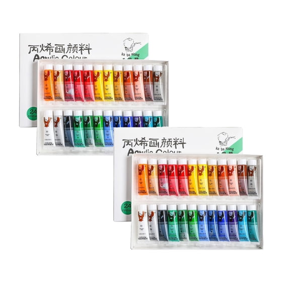 Clearance Office cabinet under $20,36 Color Acrylic Paint Set 12ml/0.4floz Tube Hand Painted DIY Paints，Children's Paint，Stick Paint 2PC