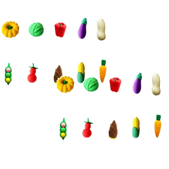 Clearance Office cabinet under $5,A Group Of 10 Cake Eraser Vegetable Fruit Modeling Eraser 3d Assembly Eraser 2PC