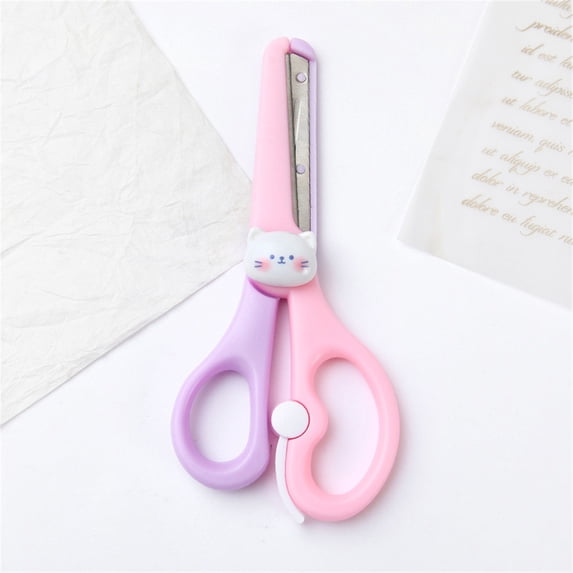 Office cabinet under $5,Left Handed Scissor With Cap Blunt Tip Home Use Crafting Scissor Arts Cutting Paper Scissors Scissors 1PC