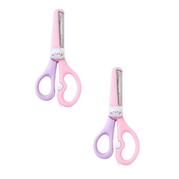 Clearance Office cabinet under $5,Left Handed Scissor With Cap Blunt Tip Home Use Crafting Scissor Arts Cutting Paper Scissors Scissors 2PC