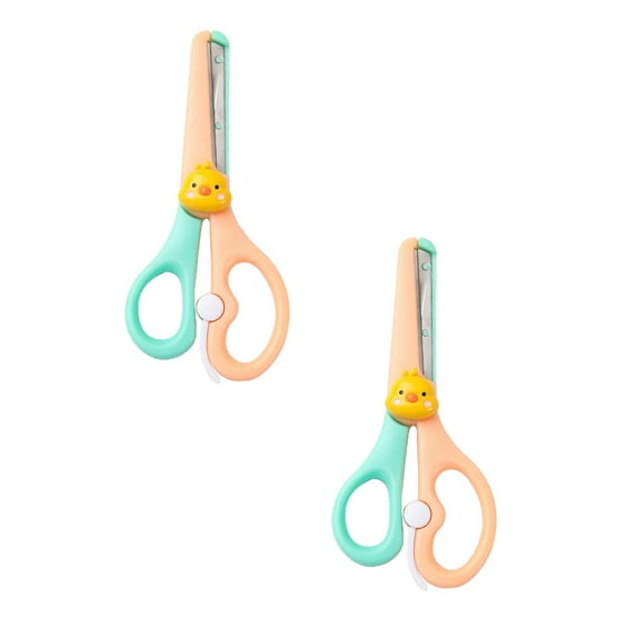 Clearance Office cabinet under $5,Left Handed Scissor With Cap Blunt Tip Home Use Crafting Scissor Arts Cutting Paper Scissors Scissors 2PC