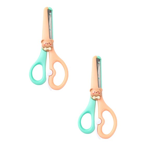 Clearance Office cabinet under $5,Left Handed Scissor With Cap Blunt Tip Home Use Crafting Scissor Arts Cutting Paper Scissors Scissors 2PC