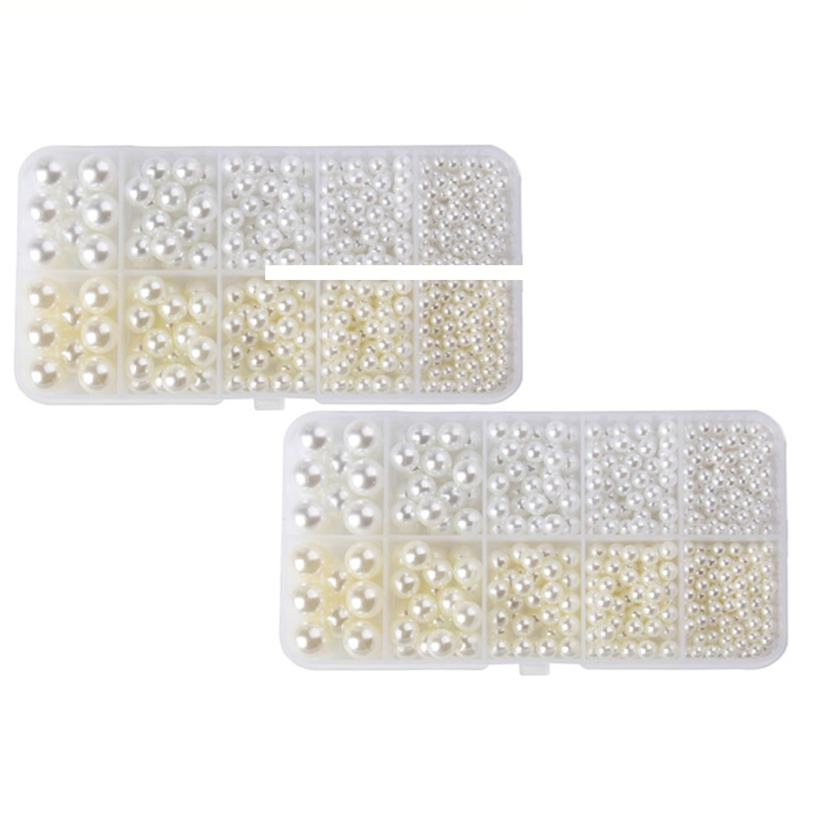 Clearance Office cabinet under $7,Pearl Beads For Crafts Round Pearl Bead Loose Bracelet Jewelry Choker DIY Making 2PC