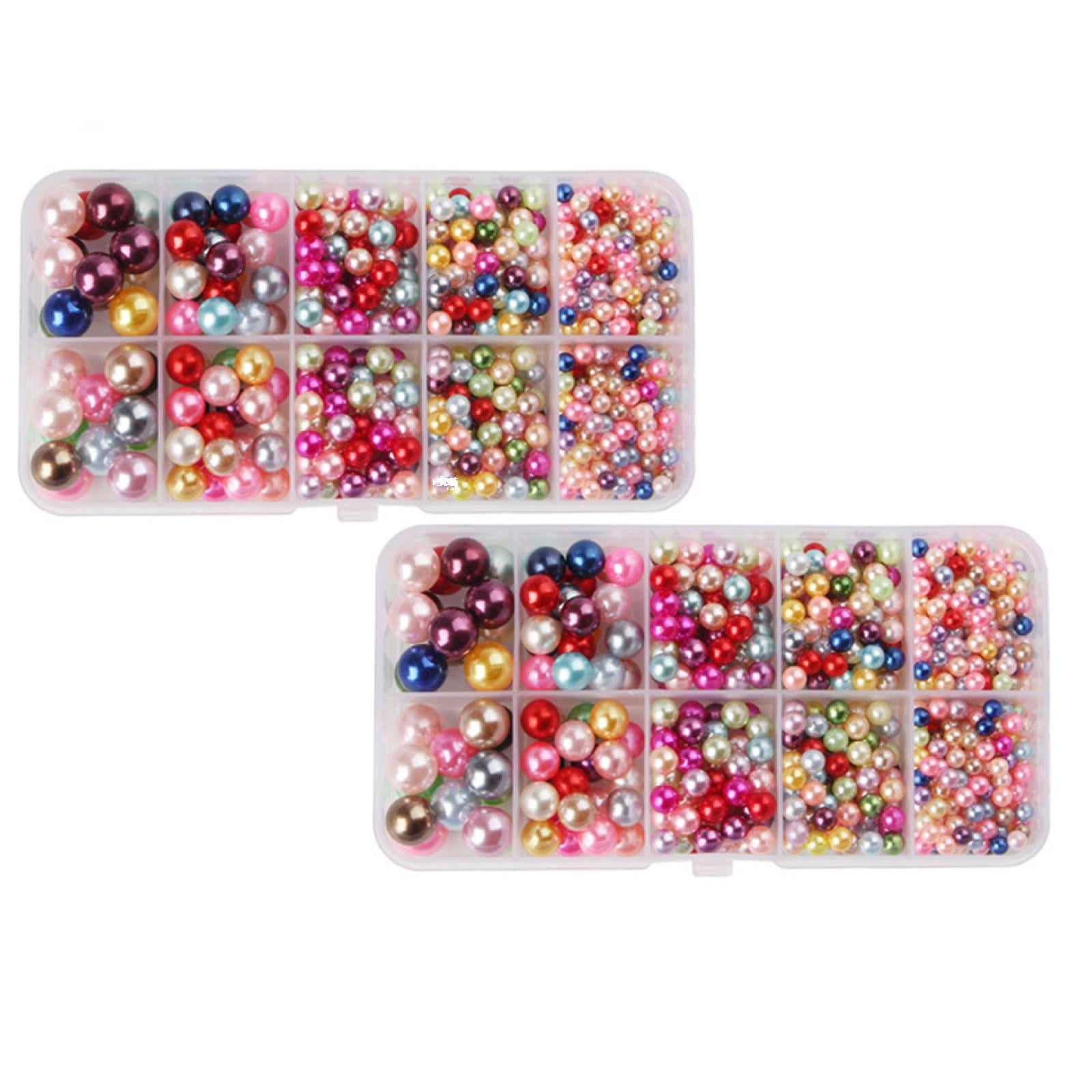 Clearance Office cabinet under $8,Pearl Beads For Crafts Round Pearl Bead Loose Bracelet Jewelry Choker DIY Making 2PC