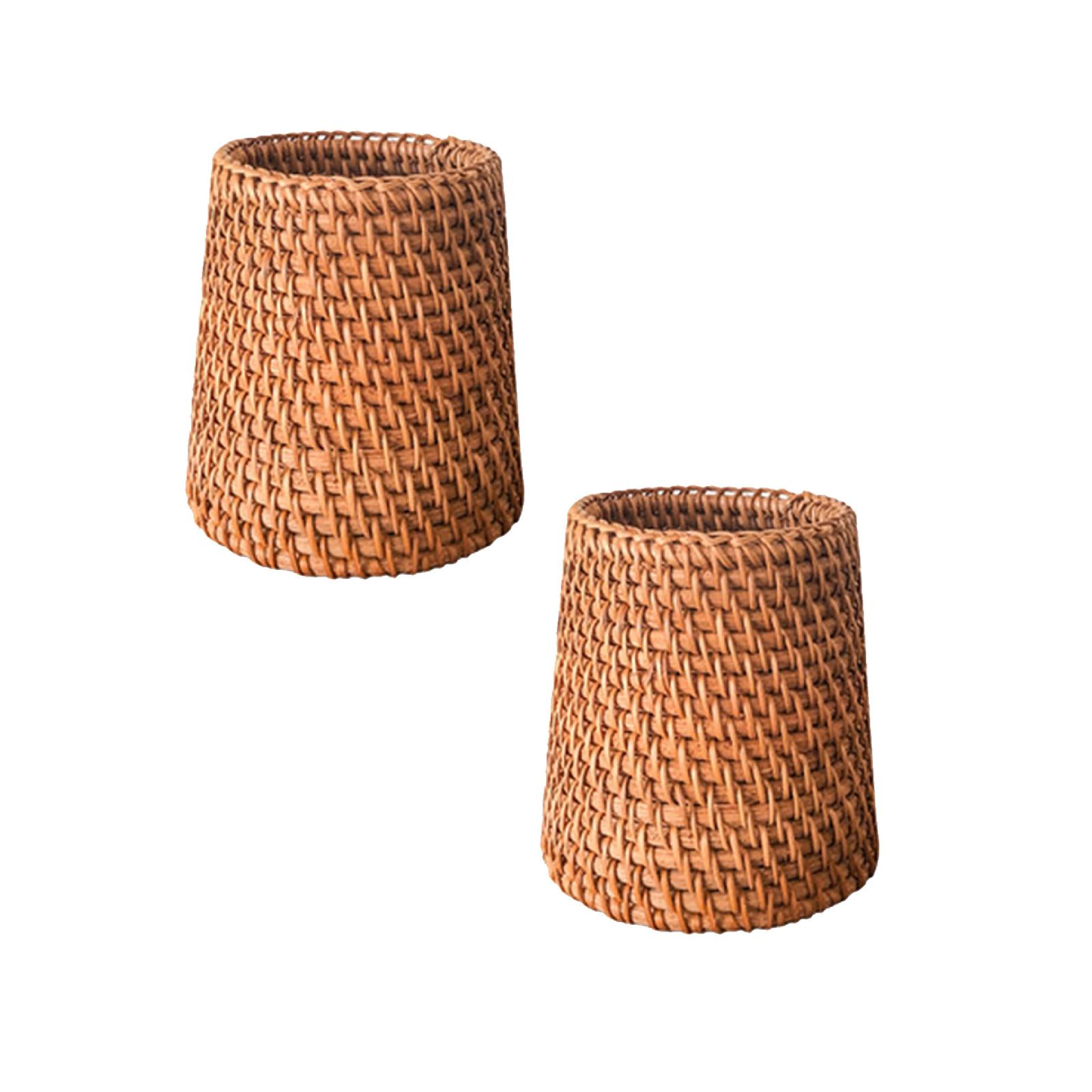 Clearance Office cabinet under $9,Hand Woven Tea Braided Pen Pen Holder Handmade Pen Storage Box Creative Pen Pen Cup Desk Storage Decoration 2PC