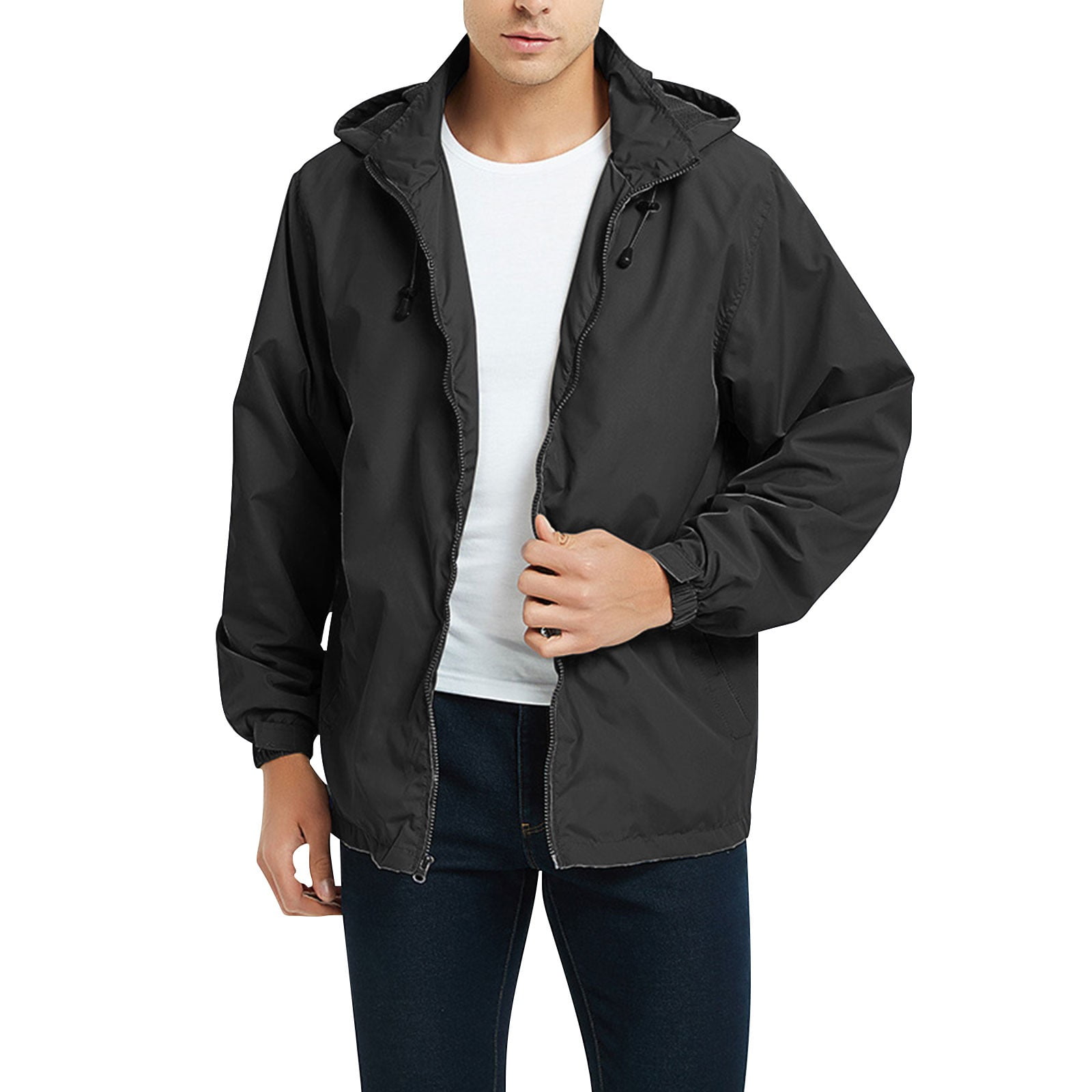 Clearance! Ogiraw Jackets for Men Mens Rain Jackets Waterproof Men's
