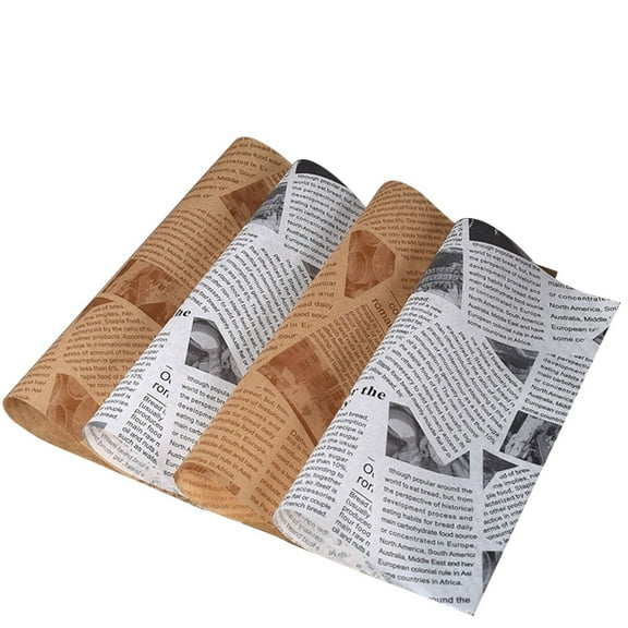 Clearance Oil Blotting Paper under $10,Baking Tray Thickened Oil Proof Paper Pad Paper Deep Fried English Newspaper Oil Proof Oil Absorbing Paper French Fries Hamburger Bread Paper