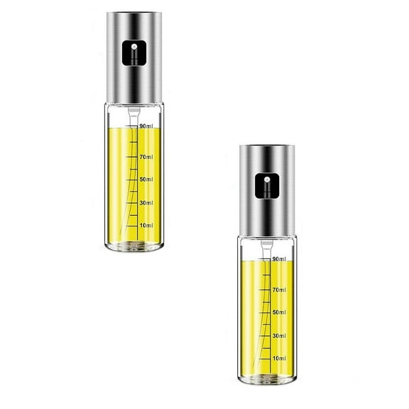 Clearance Oil Bottle under $7 Multi Purpose Oil Dispenser With Volume Scale Stainless For Olive Oil Vinegar Etc，silver 100 Ml