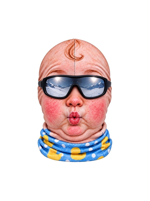 Clearance! Old Man Ski Mask, Funny Realistic Face Printed Balaclava, Winter Windproof Warm Headwea, Prank Gift (K)