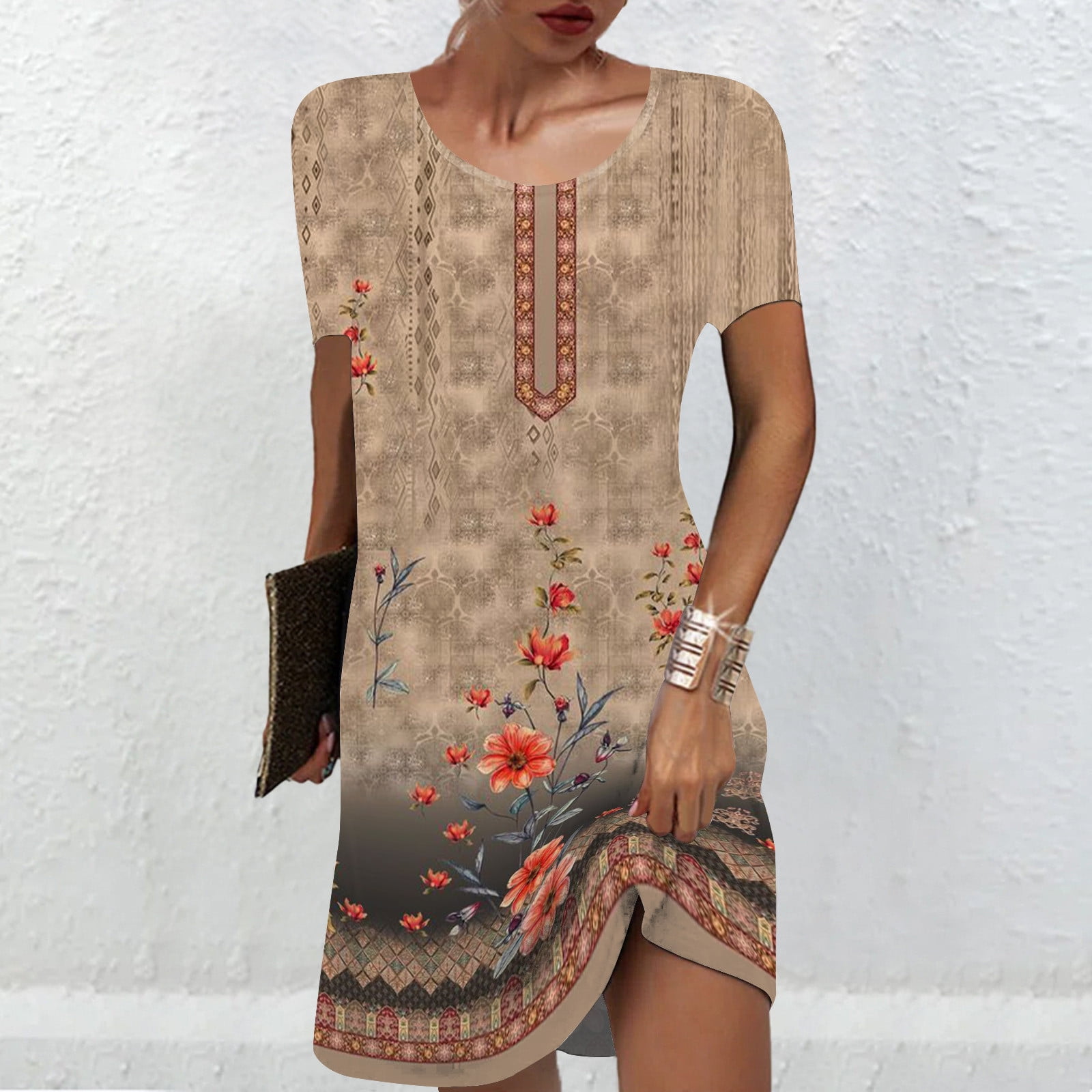 Clearance On Sale Dresses for Women 2024 Casual Spring with Pockets