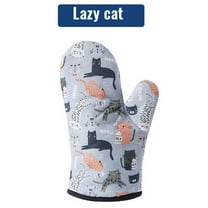 Clearance! One Pair of Cotton Oven and Potholders Bbq Gloves Oven Kitchen Cooking Microwave Oven Gloves Pot Pad Heat Proof Gloves*1 Piece