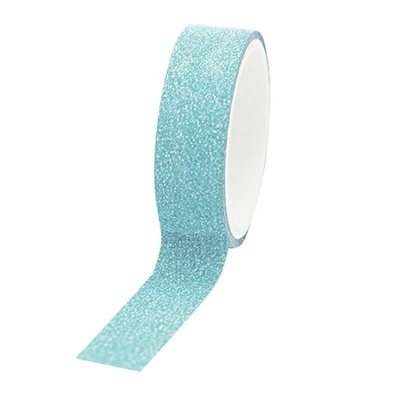 Clearance! Ongmies Adhesive Tape Clearance Roll for Scrapbooking Glitter Paper 1 Tape Tape Glitter Adhesive Washi Decorative Crafts Sticky Tape Self and Diy Arts Crafts Sewing Tools Home Light Blue