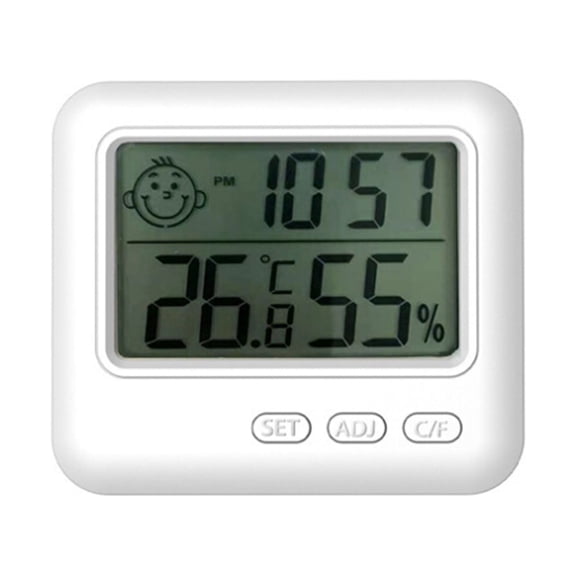 Clearance! Ongmies Measuring Tools Clearance Digital Hygrometer Indoor Humidity Temperature Time with Lcd Tools Home White