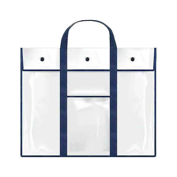 Clearance! Ongmies Office Clearance Bag Large Poster Storage Capacity Pvc Art Portfolio Storage Pouch Poster Bag Organizer with Pocket Portable Bulletin Board Holder for Teacher Tools Home Clear