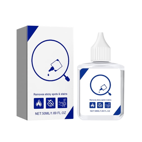 Clearance! Ongmies Super Glue Clearance Multipurpose Sticky Remover Wall Sticker Glue Removal Cleaning Agent Car Window Film Adhesive Remover Easy Use Plastic 50Ml Tool White