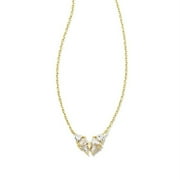 Clearance！ Oqueey Gold Necklace for Women 🌟 Diamond Inlay Butterfly Pendant Necklace Fashion Creative Butterfly Love Necklace Cubic Zircon Crystal Butterfly Necklace