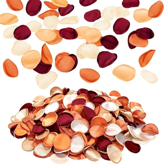Clearance Orange Fall Silk Artificial Flower Petals For Wedding Bridal Shower Table Aisle Decor Rose Petals Flower Girl