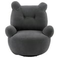 thumbnail image 1 of Clearance! Orisfur. Swivel Accent Chair, Teddy Short Plush Particle Velvet Armchair,360 Degree Swivel Barrel Chair for Living Room, Hotel, Bedroom, Office, Lounge, 1 of 9