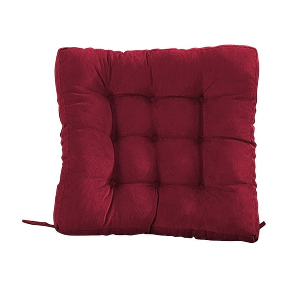Hvmvliv Outdoor Chair Cushions Chair Cushion with Ties Thickened Seat Cushion Soft and Comfortable Corduroy Cotton Filled Chair Cushion Suitable for Kitchen Dining Chair Patio Cushion(40x40cm) Red