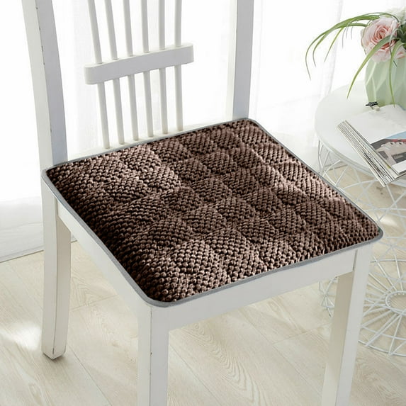 Clearance Outdoor Chair Cushions, Seat Cushions for Dining Chairs, 18x18 in Padded Seat Cushion for Chair, Kitchen Chair Cushions Non Slip(Brown)