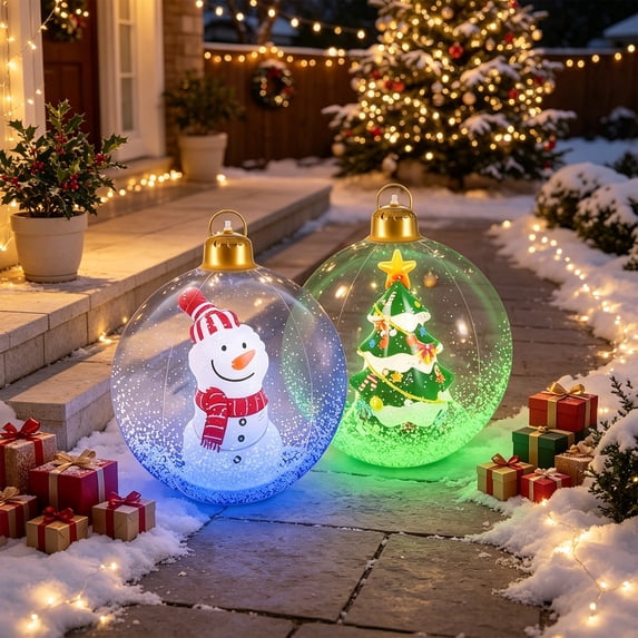 Snow Throw Inflatables Clearance!Outdoor Christmas Blow Ups, Inflatable Christmas Snow Globes ...