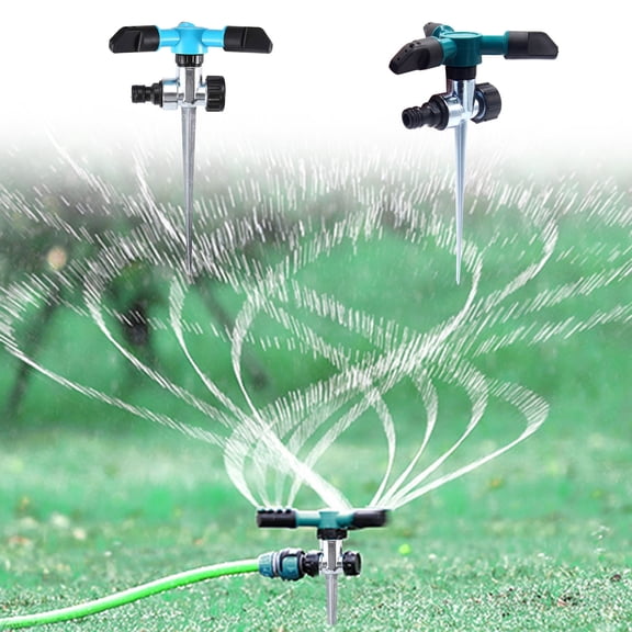 on Clearance Outdoor Furniture Gardening Supplies Lawn Sprinkler Automatic Garden Water Sprinklers Spin Degree Metal Floor Sprinkler, Automatic Rotating Sprinkler Head, Tandem Sprinkler Fmlxio
