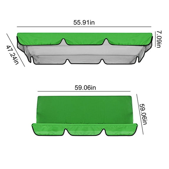 Outdoor Swing Canopy Replacement,Garden Swing Seat Cover Replacement Canopy,Waterproof Oxford Cloth Canopy,Double Swing Replacement Canopy,Outdoor Porch Top Cover for Patio Yard Seat