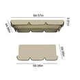 thumbnail image 1 of Outdoor Swing Canopy Replacement,Garden Swing Seat Cover Replacement Canopy,Waterproof Oxford Cloth Canopy,Double Swing Replacement Canopy,Outdoor Porch Top Cover for Patio Yard Seat, 1 of 1