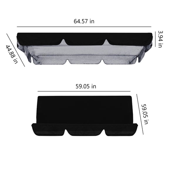 Outdoor Swing Canopy Replacement,Garden Swing Seat Cover Replacement Canopy,Waterproof Oxford Cloth Canopy,Double Swing Replacement Canopy,Outdoor Porch Top Cover for Patio Yard Seat